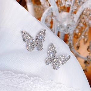 Silver Butterfly Stud Earrings